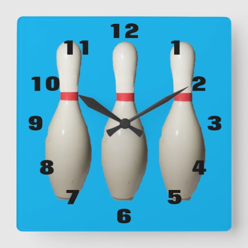Love Bowling Pins Acrylic Wall Clock