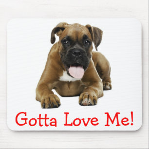 Love Boxer Puppy Dog Mousepad
