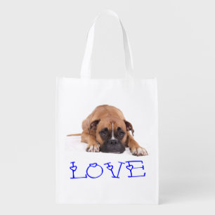 Love Boxer Puppy Dog Tote Bag