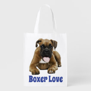 Love Boxer Puppy Dog Tote Bag
