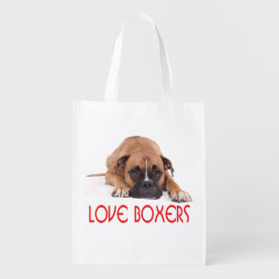 Love Boxer Puppy Dog Tote Bag