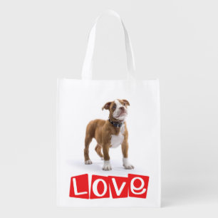 Love Boxer Puppy Dog Tote Bag