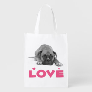 Love Boxer Puppy Dog Tote Bag