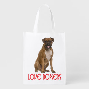 Love Boxer Puppy Dog Tote Bag