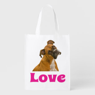 Love Boxer Puppy Dog Tote Bag