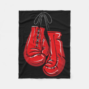 Love Boxing Gloves Illustration Gifts Boxer Gift  Fleece Blanket