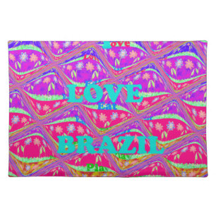 Love Brazil.png Cloth Placemat