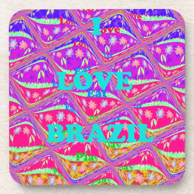 Love  Brazil.png Drink Coaster (Front)