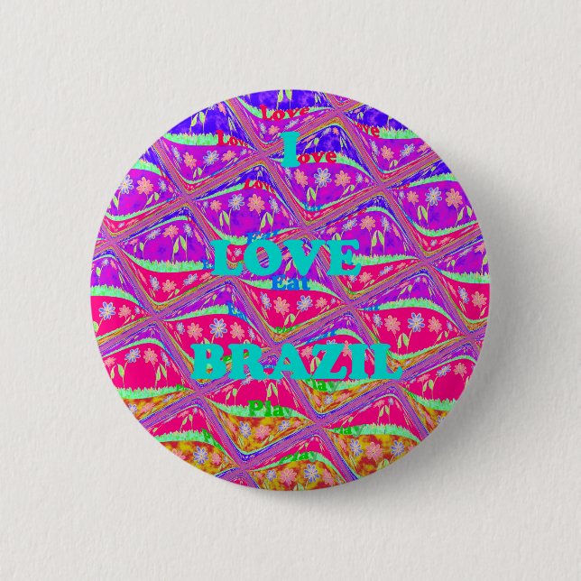 Love  Brazil.png Pinback Button (Front)