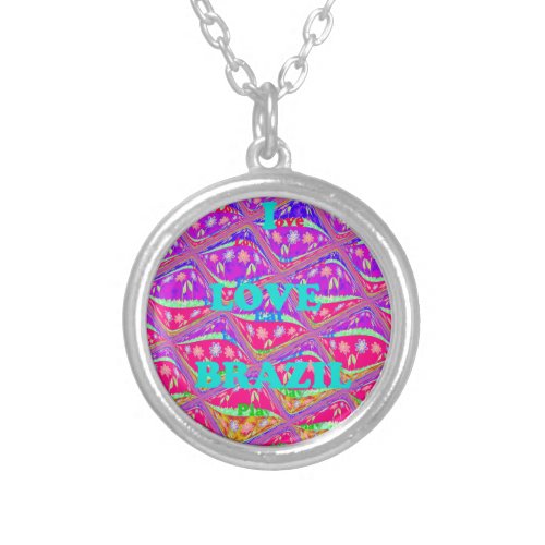 Love  Brazilpng Silver Plated Necklace