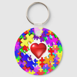 Love Breaks Thru Autism Keychain