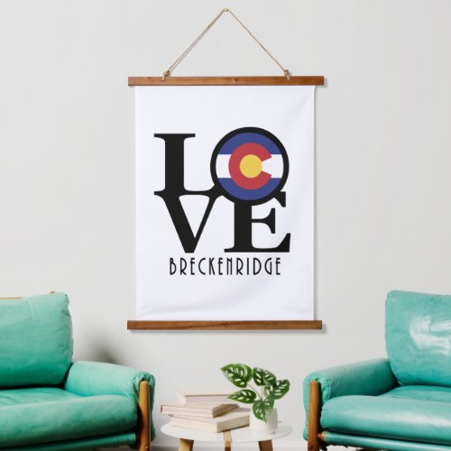LOVE Breckenridge Colorado Hanging Tapestry