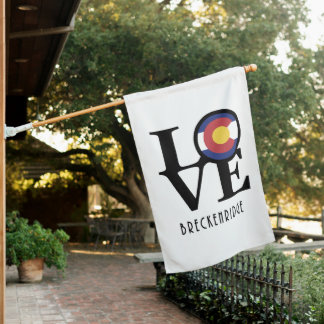 LOVE Breckenridge Colorado House Flag