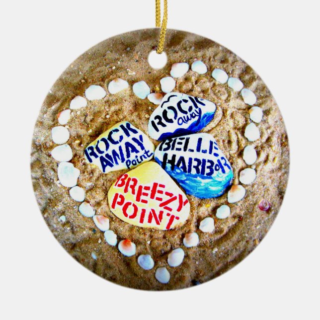 LOVE Breezy Point. Rockaways. Ceramic Ornament (Front)
