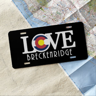 LOVE Brekenridge Colorado License Plate