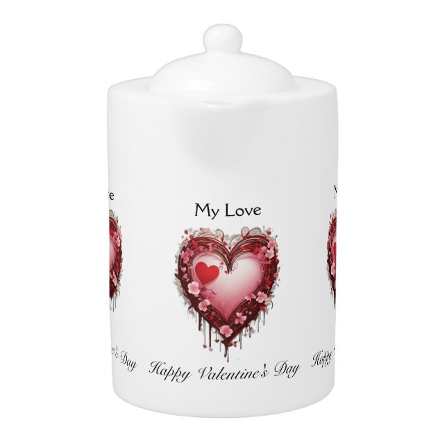 Love Brew: Valentine's Day Mug Collection Teapot (Front)