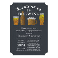 Love Brewing Barbecue Engagement Party Invitation