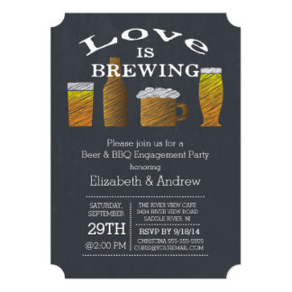 Love Brewing Barbecue Engagement Party Invitation