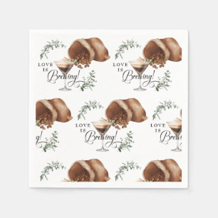 Love Brewing Espresso Martini Bridal Shower Napkins
