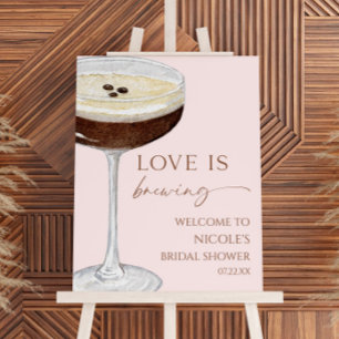 Love Brewing Expresso Bridal Shower Welcome Sign