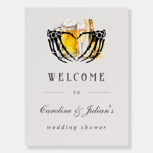 Love Brewing Gothic Wedding Shower Welcome Sign