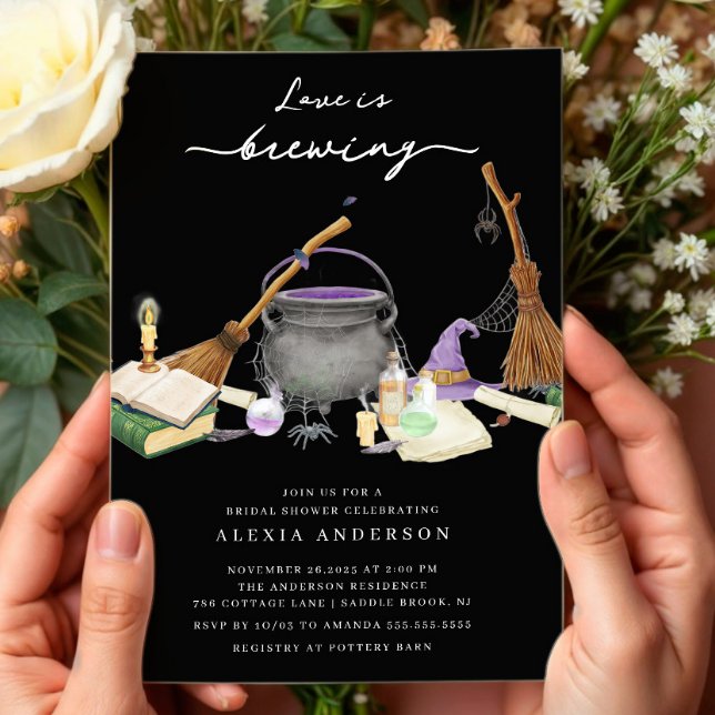 Love Brewing October Bridal Shower Invitation (Creator Uploaded)