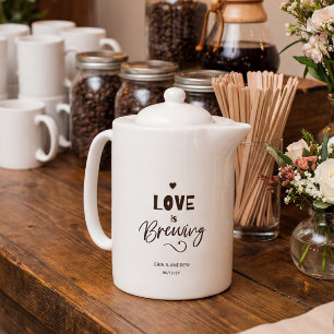 Love Brewing Personalized Wedding Cofee Tea Teapot