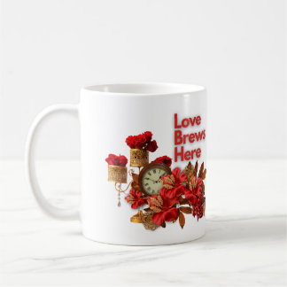 Love Brews Here - Celebrate Love This Valentine's  Coffee Mug