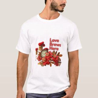 Love Brews Here - Celebrate Love This Valentine's T-Shirt
