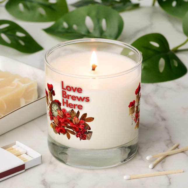 Love Brews Here Scented Candle (Lit)