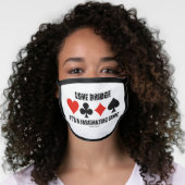 Love Bridge It's A Fascinating Game Card Suits Face Mask (Worn Her)