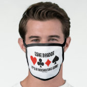 Love Bridge It's A Fascinating Game Card Suits Face Mask (Worn Him)