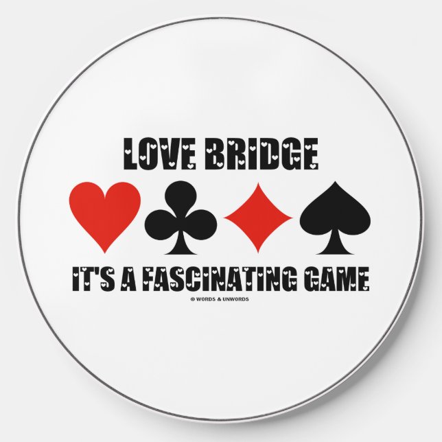 Love Bridge It's A Fascinating Game Card Suits Wireless Charger (Front)