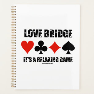 Love Bridge It's A Relaxing Game Four Card Suits Planner