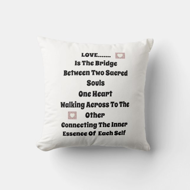 Love Bridge Throw Pillow (Front)