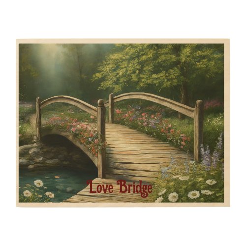 love bridge wood wall art