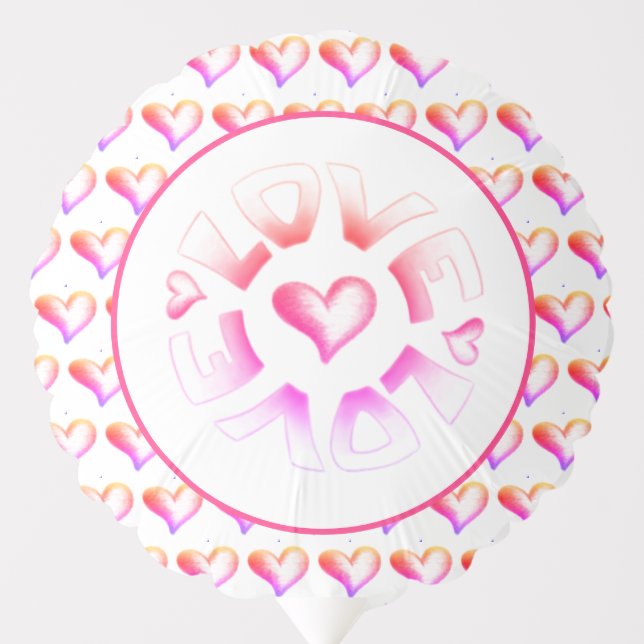 Love Bright Hearts Balloon (Front)