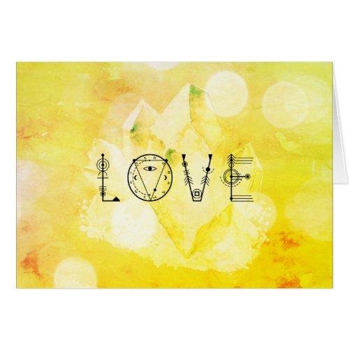*~* LOVE Bright Yellow Gold Green Cards