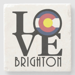 LOVE Brighton Colorado Stone Coaster