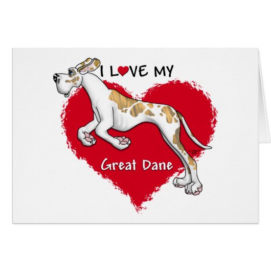 Love Brindlequin Great Dane UC (Front Horizontal)