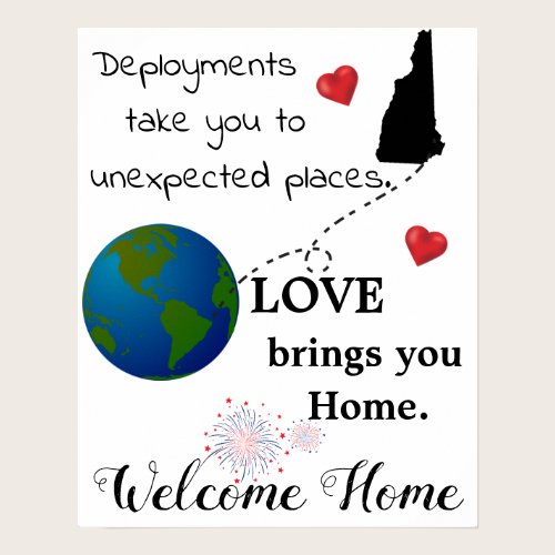 Love Brings You Home Welcome Home Military Poster