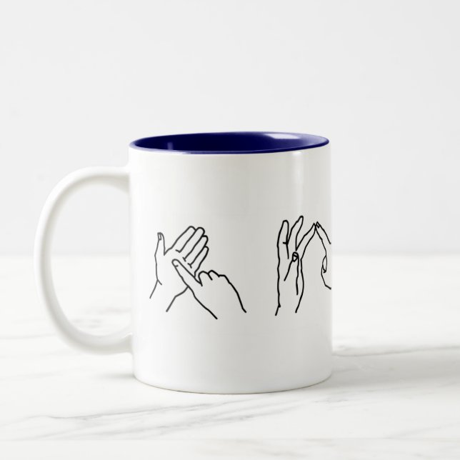 'Love' British Sign Language Mug (Left)