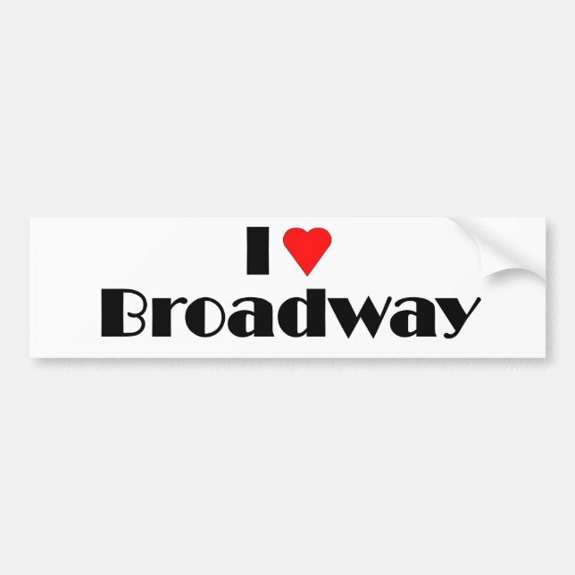 Love Broadway Bumper Sticker (Front)