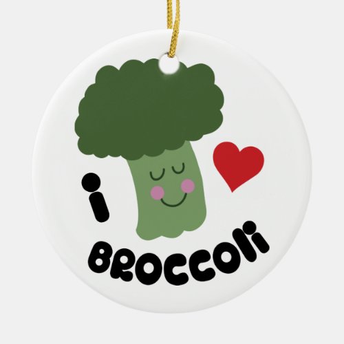 Love Broccoli Ceramic Ornament