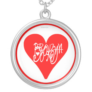 Love Brooklyn Round Necklace Red Heart