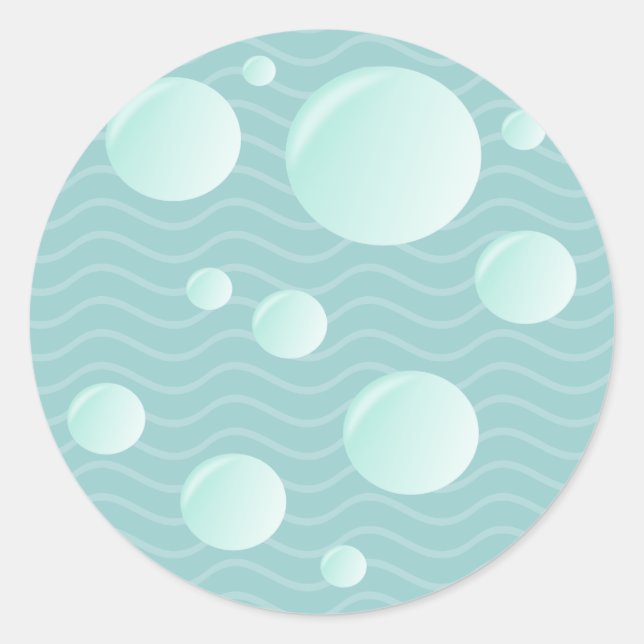 love bubble bubbles classic round sticker (Front)