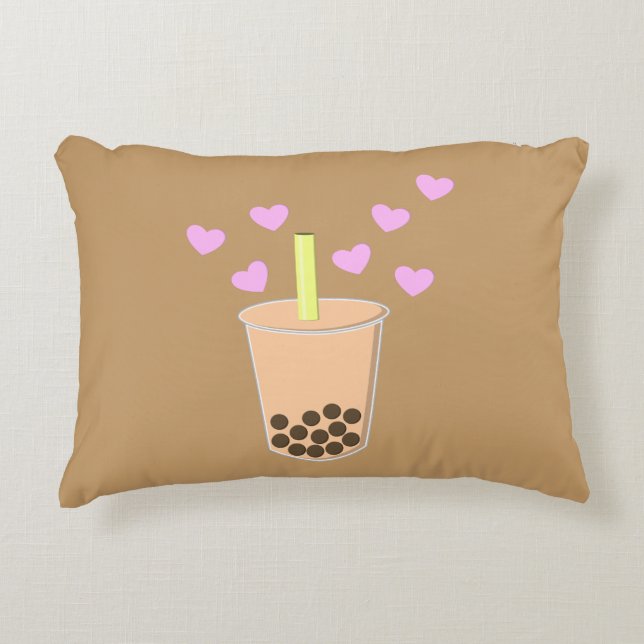 Love Bubble Tea Decorative Pillow (Front)