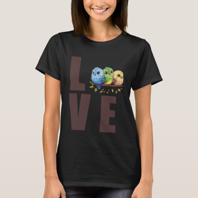 Love Budgie Mom Budgerigar Parakeet Bird Pullover  (Front)