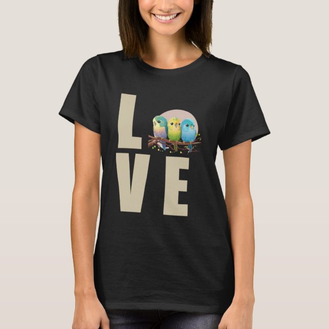 Love Budgie Mom Budgerigar Parakeet Bird Pullover  (Front)