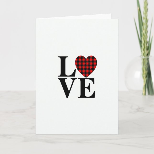 Love Buffalo Plaid Style Card (Front)